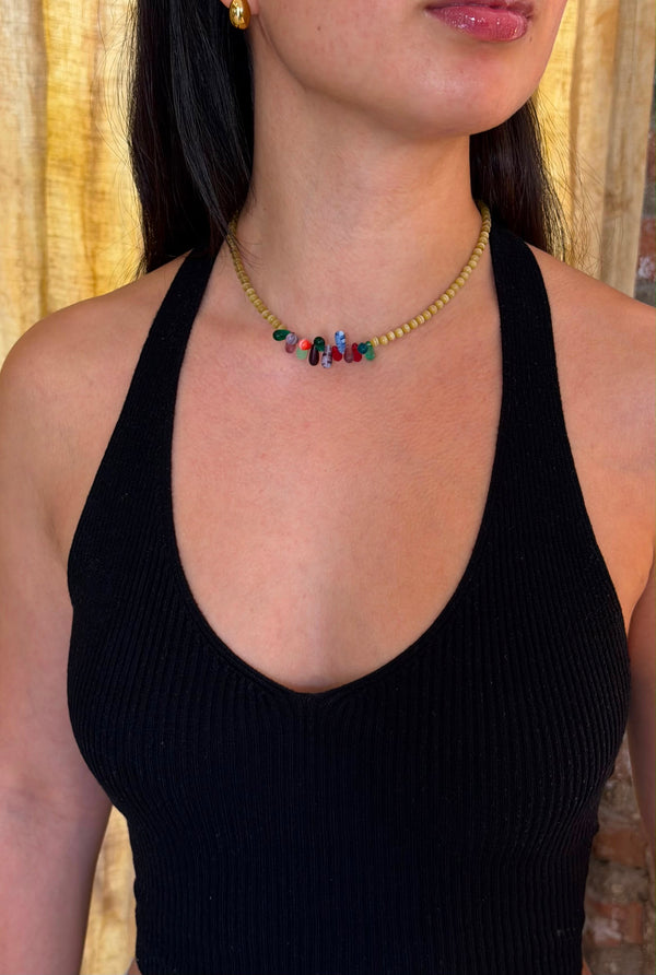 Color Glass Drops | Necklace