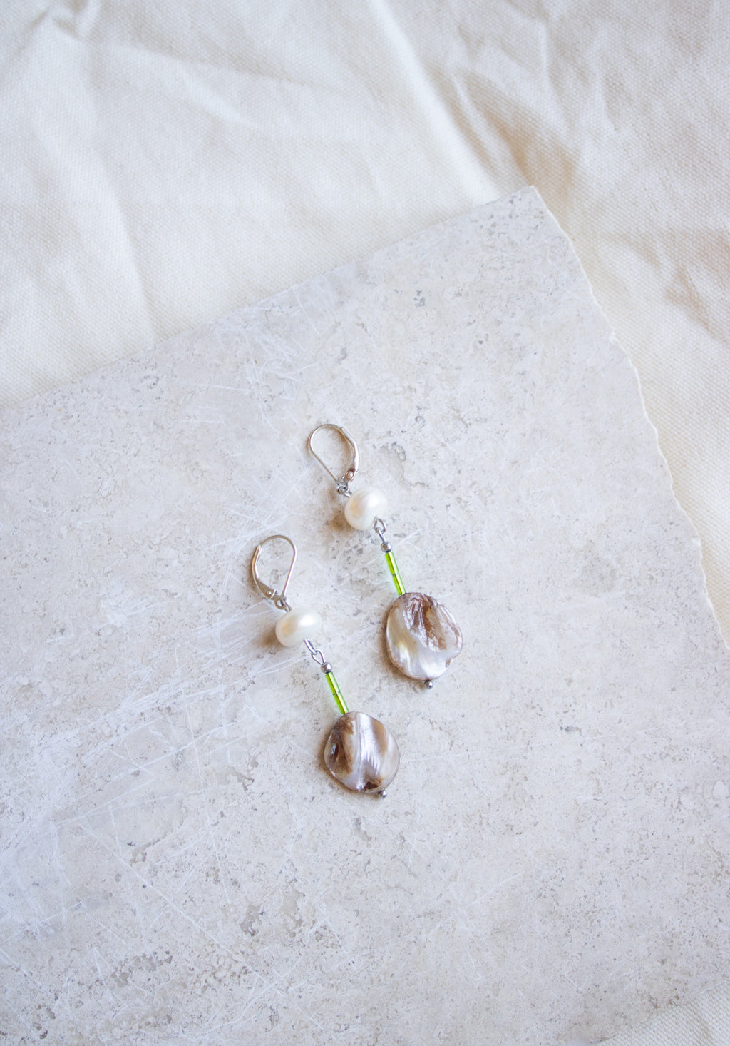 Dangle Mother of Pearl Earrings