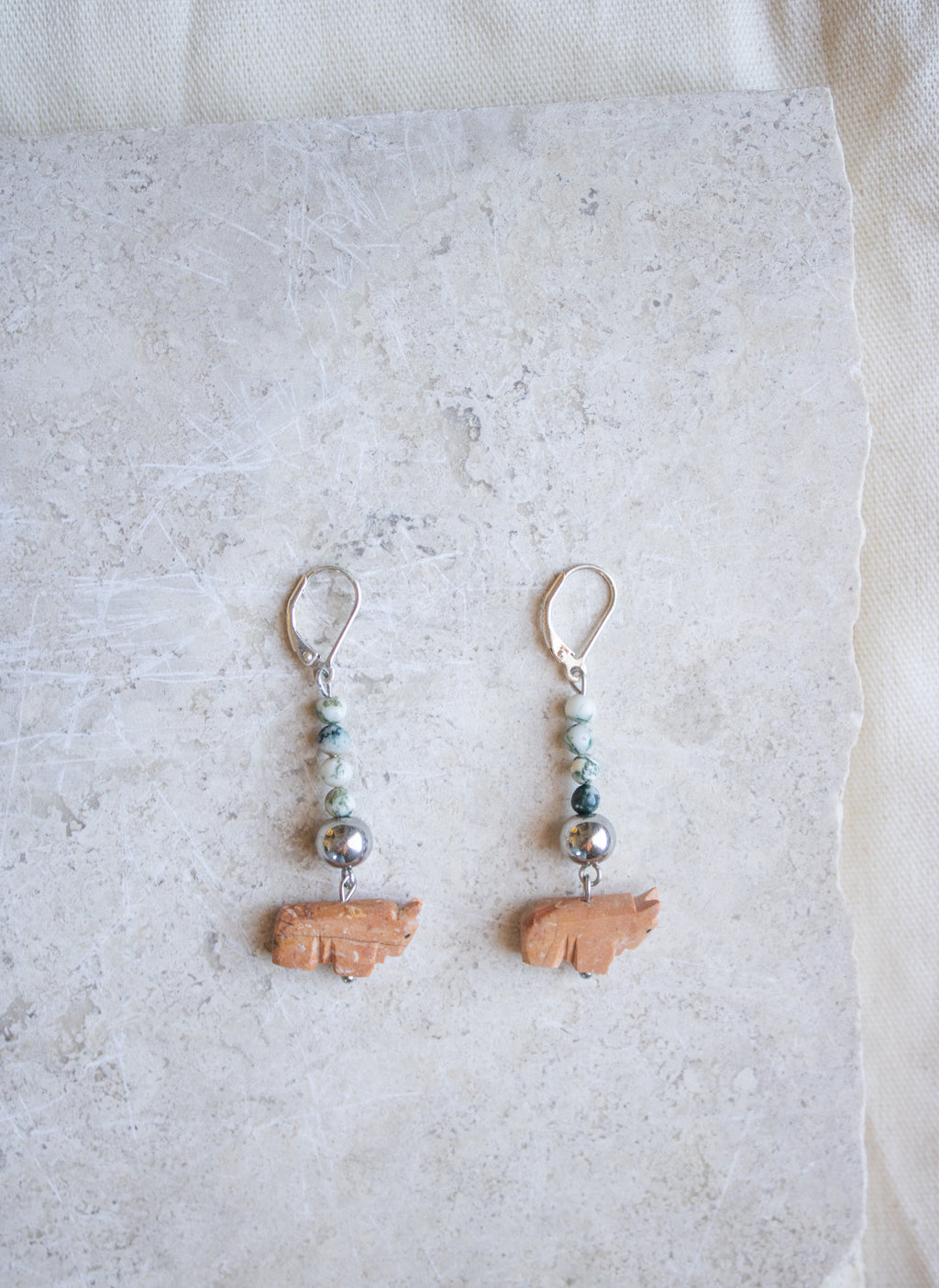 Dangle Gemstone Earrings